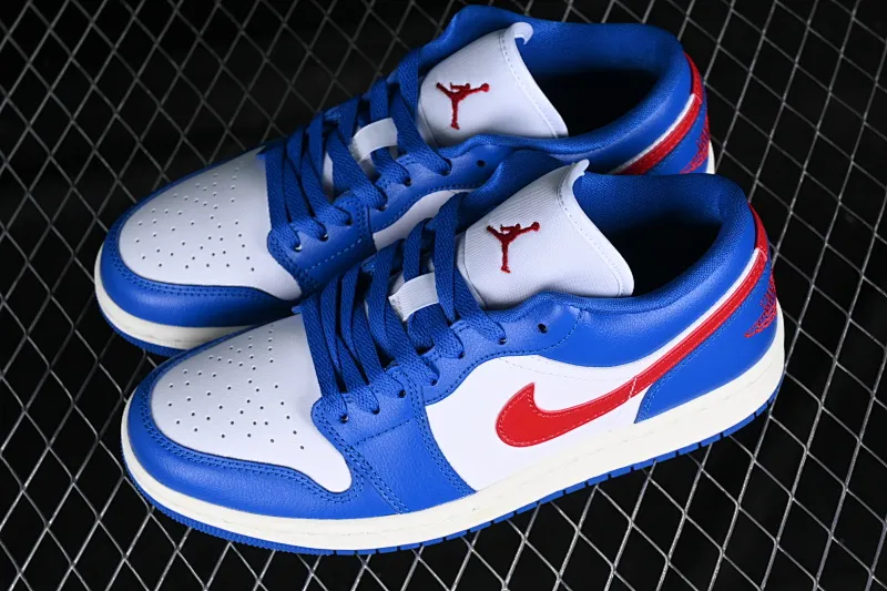 All categories Air Jordan Jordan series basketball shoes Air Jordan 1 Low G version pure original Air Jordan 1 Low "Sport Blue" AJ1 Joe 1 Independence Day color low top basketball shoes DC0774-416